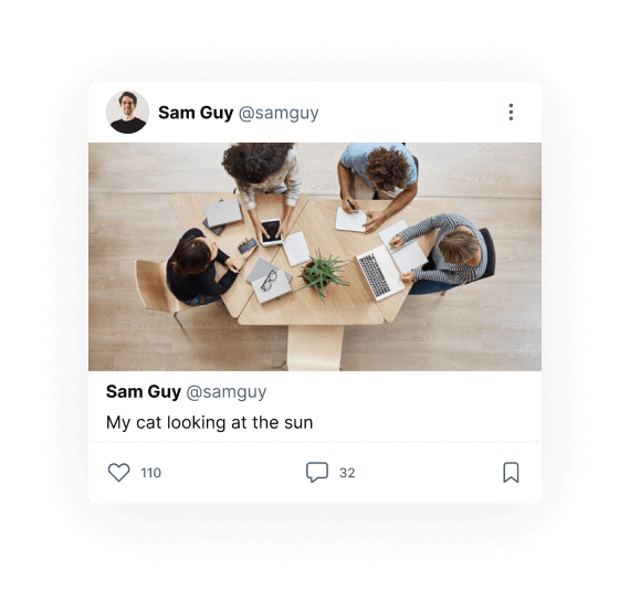 Social platform interface preview